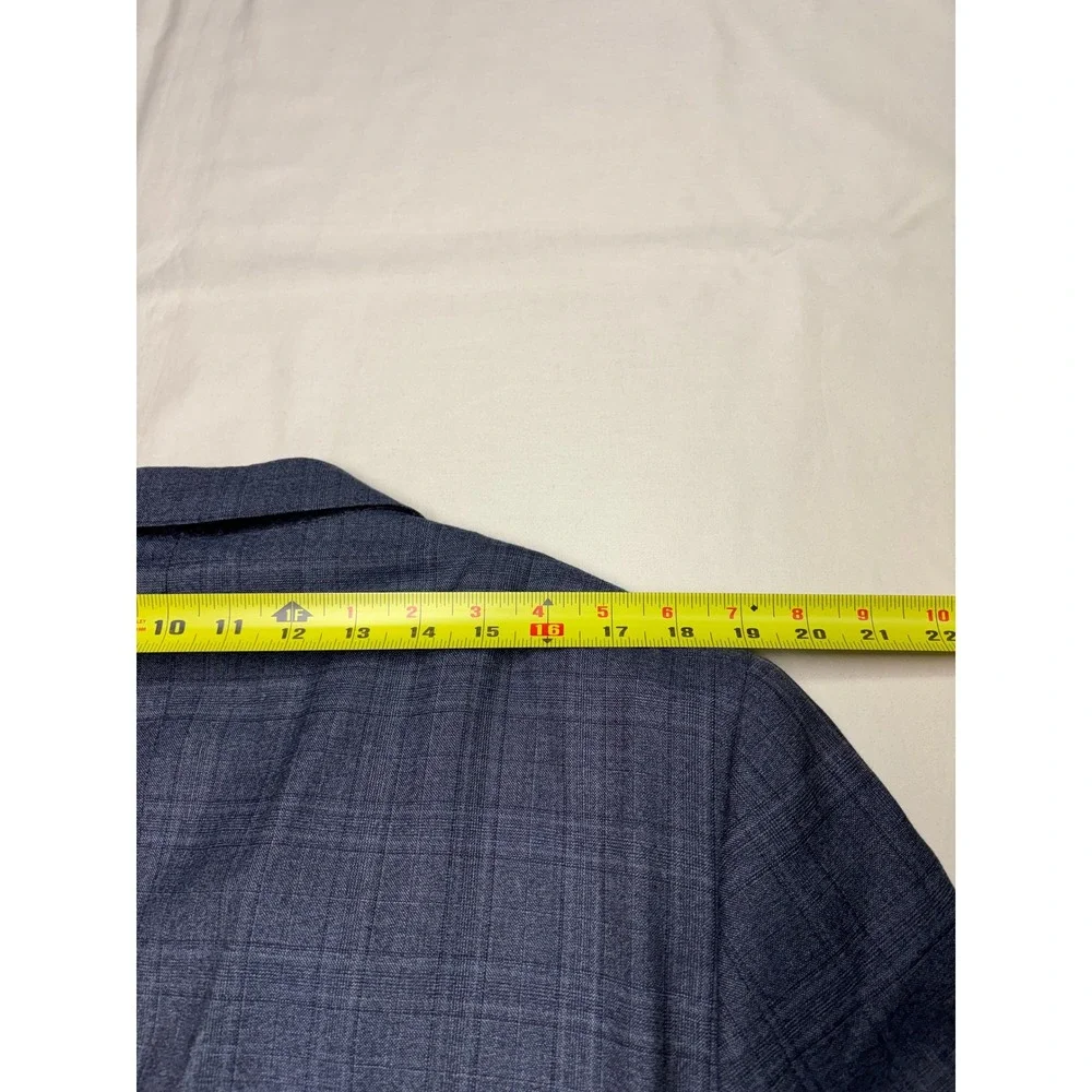 Brooks Brothers 1818 Regent Blue Glen‎ Plaid Wool Blazer Sport 44R Mens Made USA